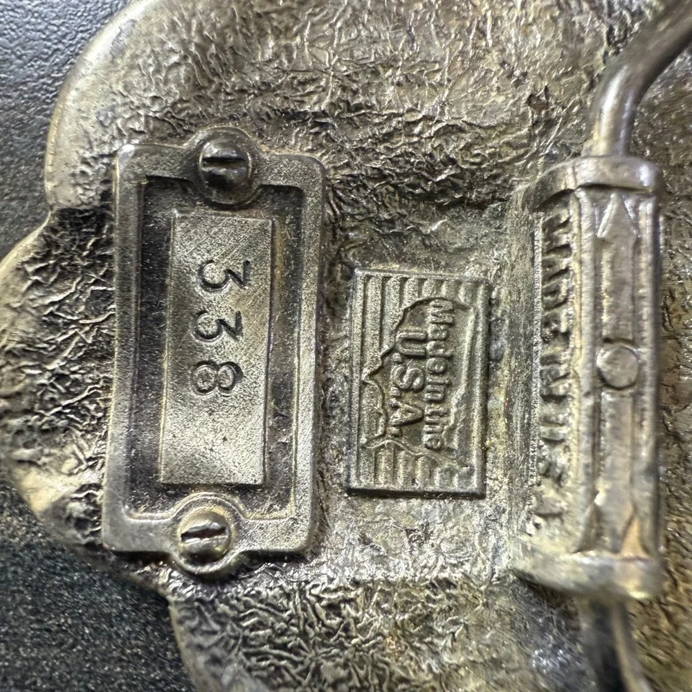 Vintage Coin Belt Buckle 1970s USA Made‎ Novelty Statement Piece